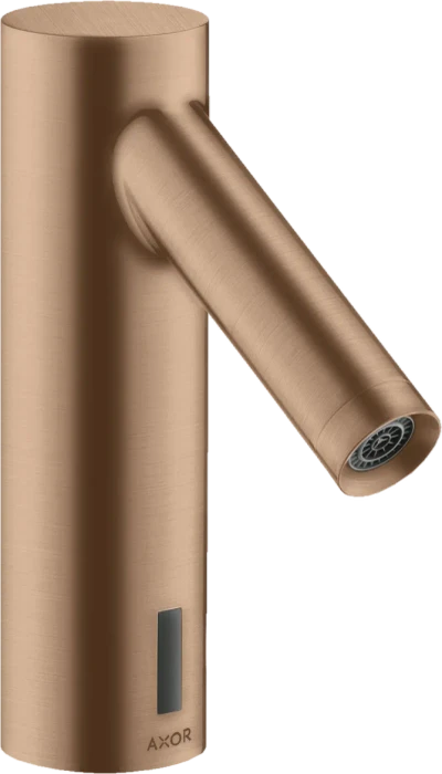 Hansgrohe AXOR Starck Elektronik-Waschtischmischer mit Temperaturvoreinstellung Batteriebetrieb brushed red gold