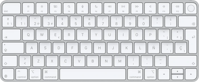 Apple Magic Keyboard mit Touch ID für Mac mit Apple Chip (USB-C), weiß/silber, USB/Bluetooth, ES