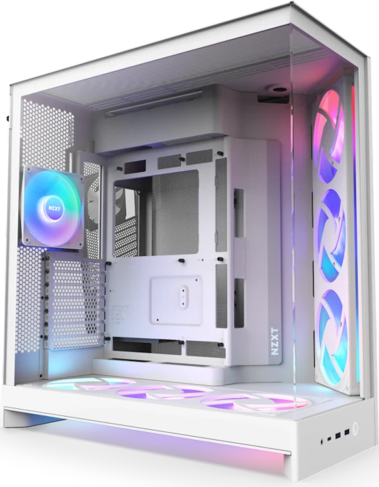 NZXT H9 Flow RGB+ [2025] White, weiß, Glasfenster