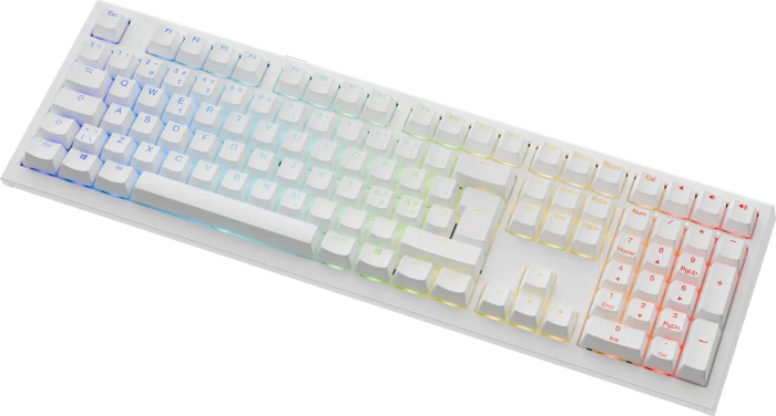 Ducky One X Wireless, weiß, LEDs RGB, Inductive Analog Switch, USB/Bluetooth, ND