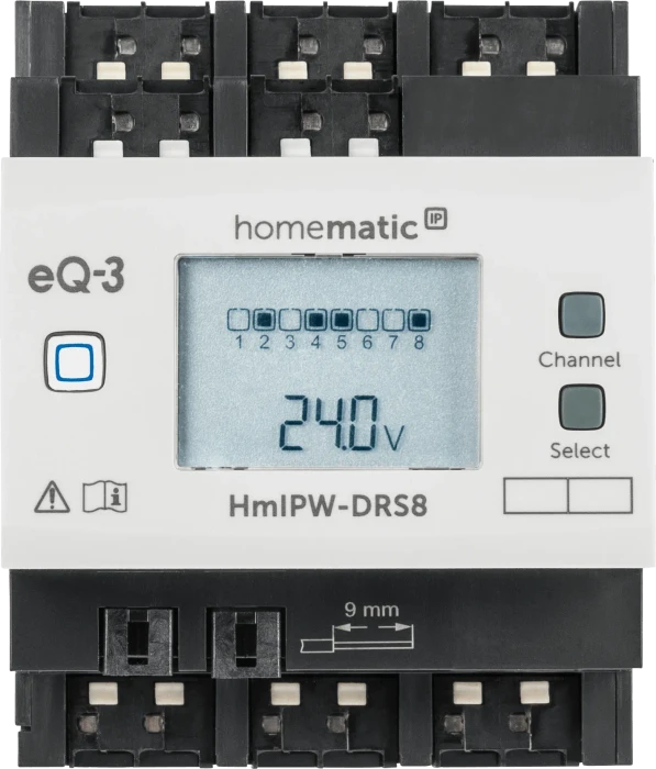 eQ-3 Homematic IP Wired Schaltaktor, 8-fach, 4TE REG, Schaltaktor