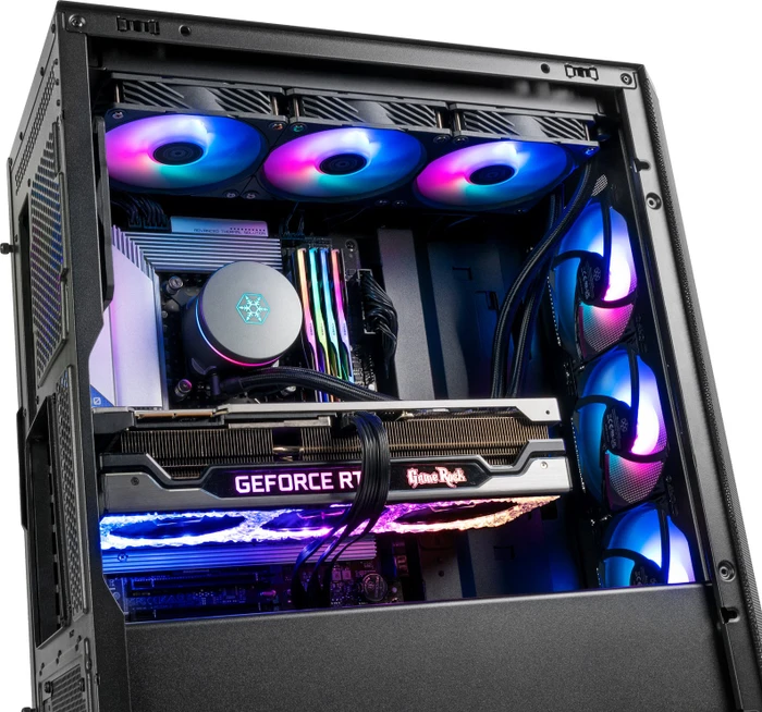 SilverStone Fara 514X, schwarz, Glasfenster