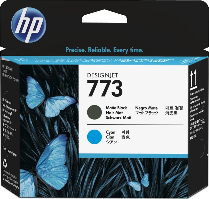 HP Druckkopf 773 schwarz matt/cyan