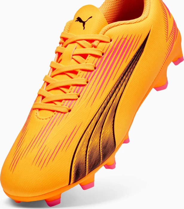 Puma Ultra Play FG/AG sun stream/puma black/sunset glow (Junior)