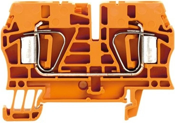 Weidmüller ZDU 6 OR Durchgangs-Reihenklemme, Zugfederanschluss, 6 mm², 800 V, 41 A, orange