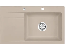 systemceram Stema 86 SL Einbau Becken rechts mit Ablauffernbedienung fango