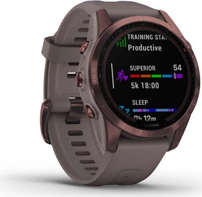 Garmin Fenix 7S Sapphire Solar dark bronze titanium/shale grey