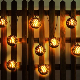 Globo Solar Laternen Lichterkette LED 8x warmweiß