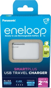 Panasonic eneloop Smartplus USB Travel Charger BQ CC87 + 4x eneloop AA 2000mAh
