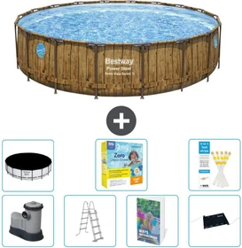 Bestway Power Steel Vista Rattan Frame Pool Set rund 549x122cm
