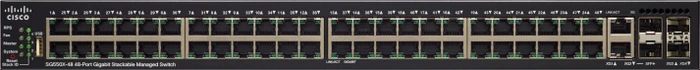 Cisco SG550X Rackmount Gigabit Managed Switch, 48x RJ-45, 2x SFP+, 2x RJ-45/SFP+, 382W UPoE