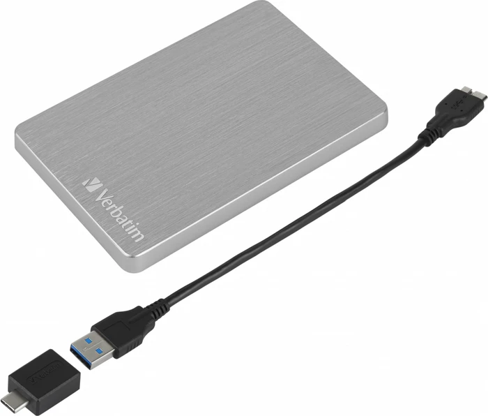 Verbatim Store 'n' Go ALU Slim, silber, 1TB, USB 3.0 Micro-B