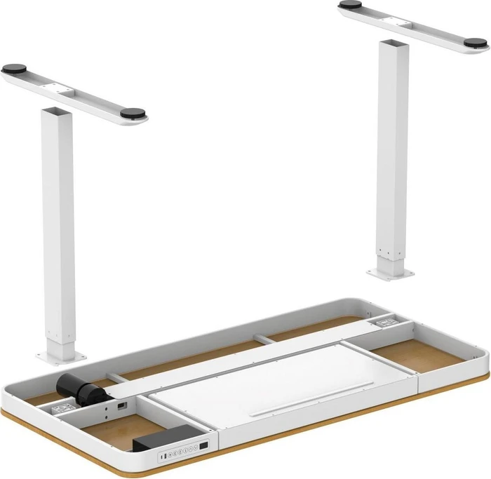 Activejet ET119W-C elektrisch höhenverstellbarer Sitz-Steh-Schreibtisch 140x70cm Eiche/weiß