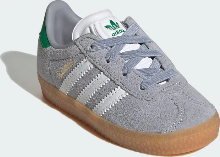 adidas Gazelle Comfort Closure Elastic Laces halo silver/cloud white/green (Junior)