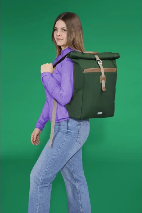 Hama Silvan, Laptop-Rucksack, Rolltop, 16.2" grün