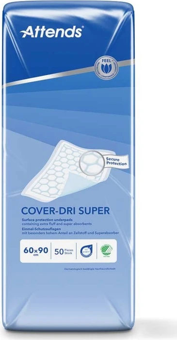 Attends Cover-Dri Super Bettschutzeinlage, 60x90cm, 200 Stück (4x 50 Stück)