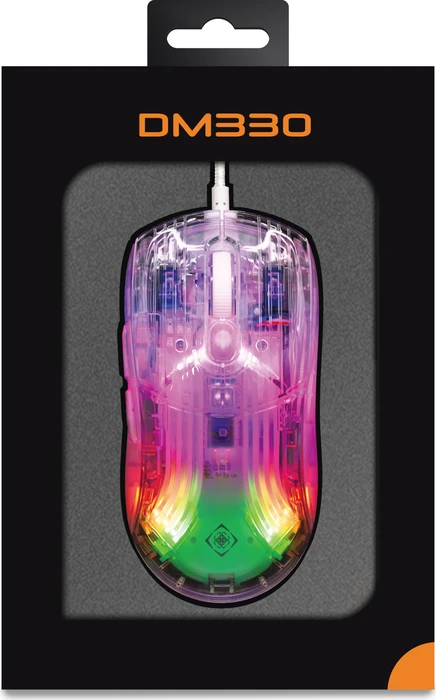 Deltaco DM330 RGB Gaming Mouse transparent, USB