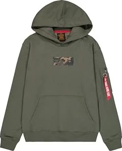 Alpha Industries Camo Panel Hoodie dark olive (Herren)