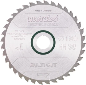 Metabo Multi Cut Kreissägeblatt 36Z, 190x1.4x30mm, 1 Stück