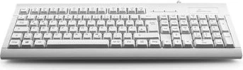 MediaRange kabelgebundene Tastatur mit Chip-Karten Terminal seitlich, weiß, USB, DE