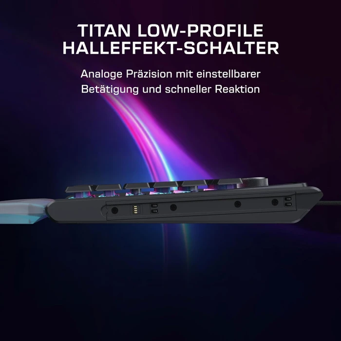 Turtle Beach Command Series KB7 TKL, schwarz, LEDs RGB, Low-Profile TITAN Hall-Effect, USB, DE
