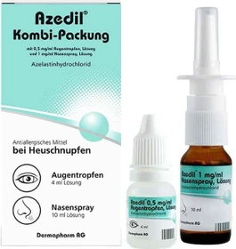 Azedil bei Heuschnupfen Augentropfen & Nasenspray Kombi-Packung