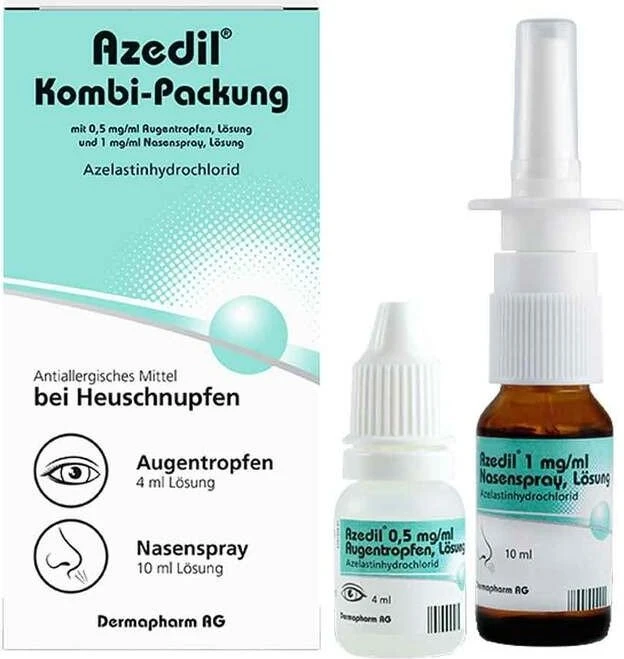 Azedil bei Heuschnupfen Augentropfen & Nasenspray Kombi-Packung