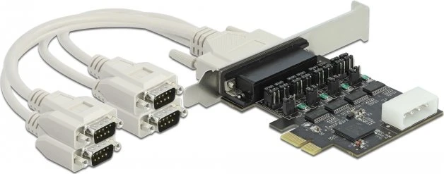 DeLOCK 4x seriell RS-232, PCIe 2.0 x1