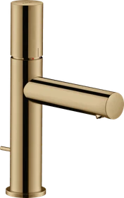 Hansgrohe Axor Uno Waschbeckenarmatur 110 mit Zerogriff und Zugstangen-Ablaufgarnitur polished bronze