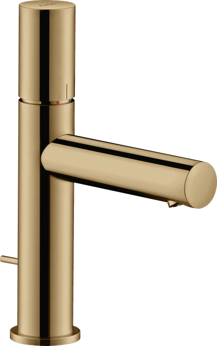 Hansgrohe Axor Uno Waschbeckenarmatur 110 mit Zerogriff und Zugstangen-Ablaufgarnitur polished bronze