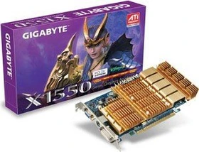 GIGABYTE Radeon X1550, 256MB DDR2, VGA, DVI, S-Video