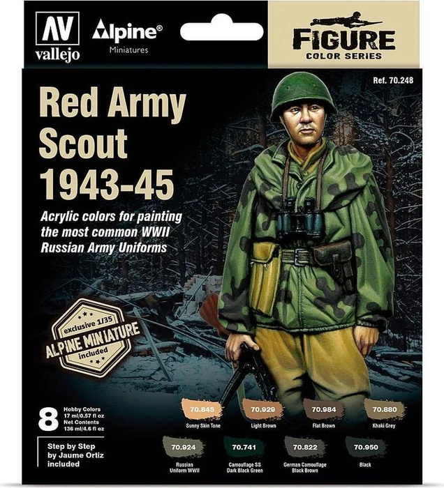 Vallejo Model Color Figure Color Series Red Army Scouts 1943-1945 Farbset, 8-tlg.