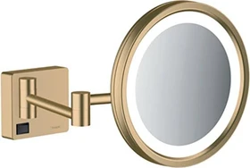 Hansgrohe AddStoris Kosmetikspiegel Rasierspiegel mit LED Leuchte bronze