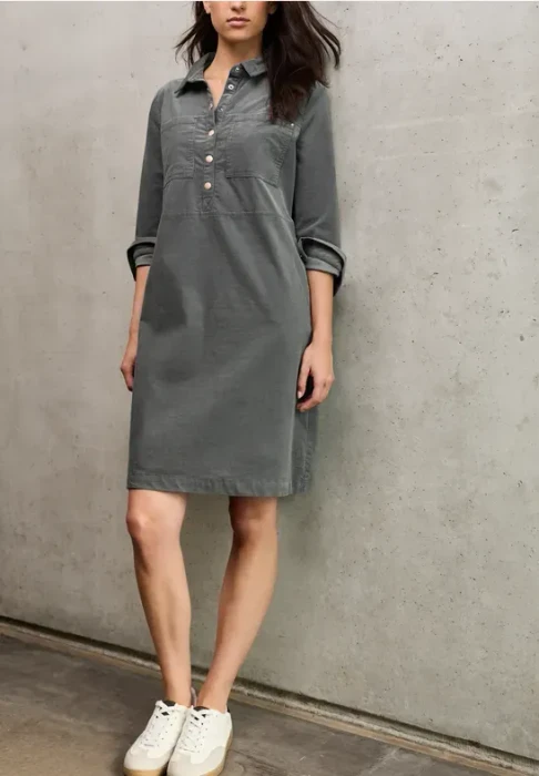 Street One Studio Knielanges Cordkleid Kleid deep stone grey (Damen)