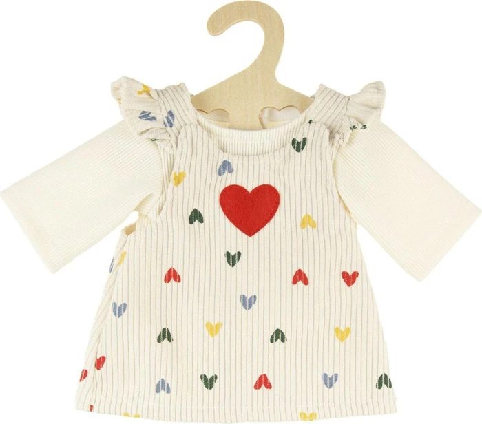 Heless Kordkleid Herz-Konfetti mit T-Shirt 35-45cm
