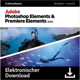 Adobe Photoshop Elements 2026 und Premiere Elements 2026, 3 Jahre, ESD (multilingual) (PC/MAC) (30013258)