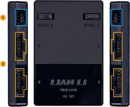 Lian Li Uni Hub SLV2 L-Connect 3 Controller, Licht- und Lüftersteuerung, schwarz