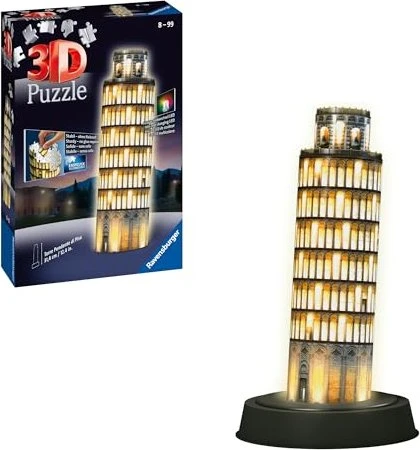 Ravensburger Puzzle Schiefer Turm von Pisa bei Nacht