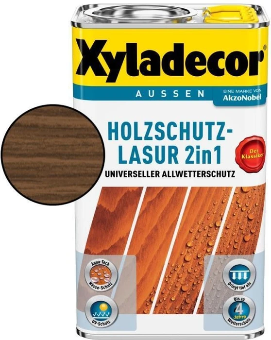 Xyladecor Holzschutz-Lasur nussbaum, 2.5l