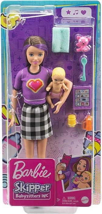 Mattel Barbie - Skipper Babysitters Inc. Puppe brünett & Baby-Puppe