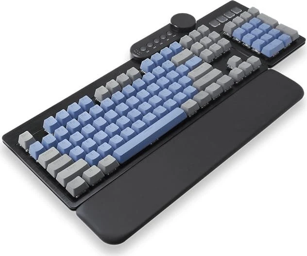 Mountain Mineral Keycap Set, Kunststoff (PBT) Double-Shot, grau/blau, 113 Tasten (104+9), ANSI-US