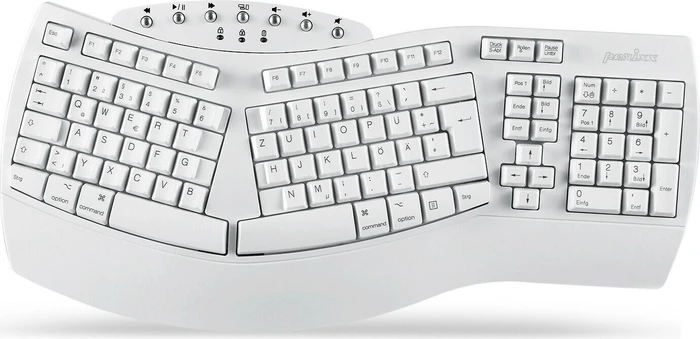 Perixx Periboard-612W, weiß, USB/Bluetooth, DE