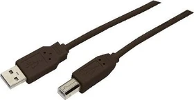 MediaRange USB 2.0 Anschlusskabel Stecker A auf Stecker B 5.0m schwarz