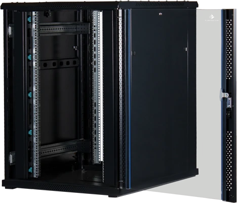 Rockstable 19" Serverschrank 22HE, Sicherheitsglastür, IP2X, schwarz, 1000mm tief