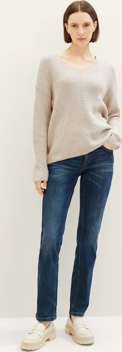 Tom Tailor Alexa Straight Jeans mit Bio-Baumwolle Jeans mid stone wash denim (Damen)