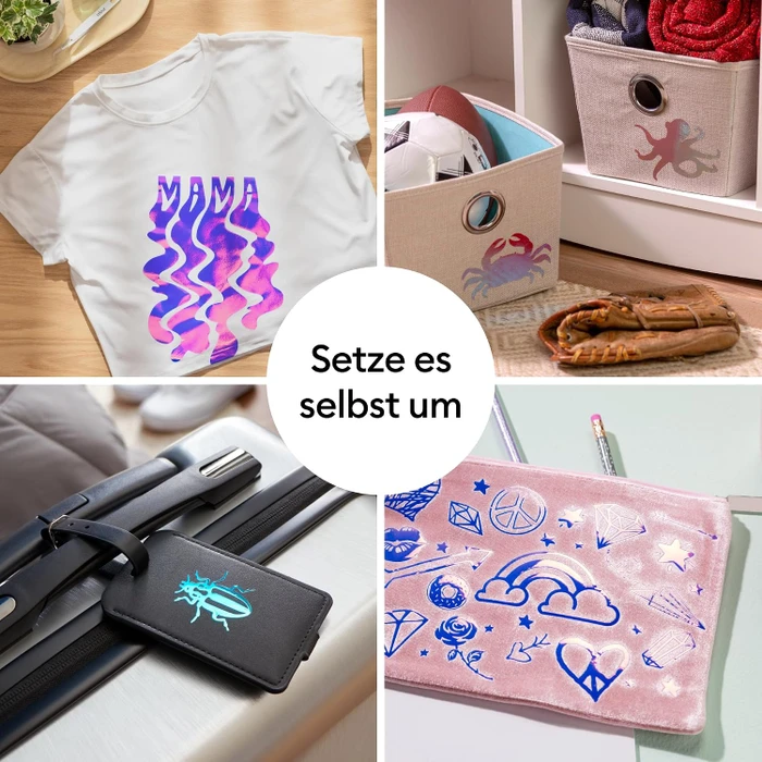 Cricut Smart Iron-On Bügelfolie Holographic-Translucent-Blue, 33x91.4cm