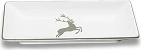 Gmundner Keramik Grauer Hirsch Snackschale 22x11cm