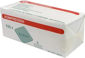 Nobamed Mullkompressen 8-fach, 5 x 5cm, 100 Stück