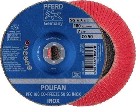 Pferd PFC 180 CO-FREEZE 50 SG INOX POLIFAN Fächerschleifscheibe K50, 180x22.23mm, 10 Stück