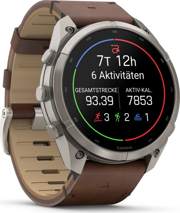 Garmin Fenix 9 Pro inReach 51mm titanium/walnut leather